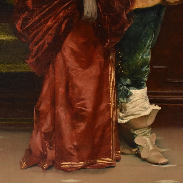 Tito Conti, Italian Genre Scene, 1879, Oil on Canvas, Framed For Sale - Image 6 of 11