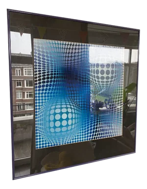 Vasarely, Op Art Composition, 1972, Photo Print, Framed