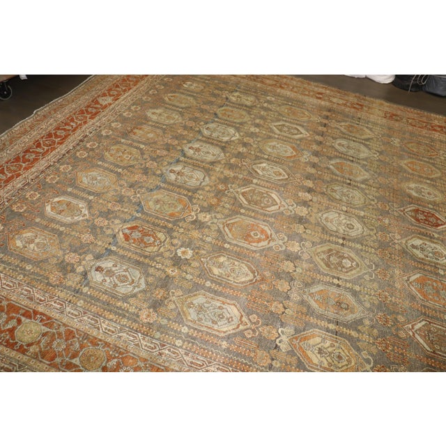 Textile Oversize Caramel Tone Persian Bibikabad Rug no. j4422 For Sale - Image 7 of 16