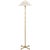 Modern Visual Comfort Signature Grenol Floor Lamp in Hand-Rubbed Antique Brass with Linen Shade For Sale - Image 3 of 3