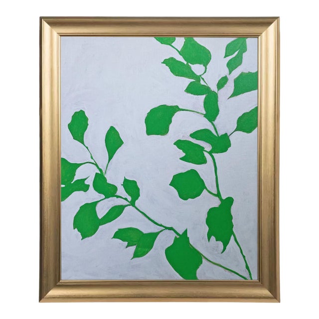 Original Botanical Abstract Painting Hand Painted Acrylic Modern Floral by Tatiana Duperault For Sale