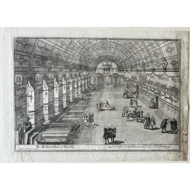 John Adams Delsenbach (1687-1765) the Nuremberg Town Hall Engraving c.1720 For Sale - Image 13 of 13
