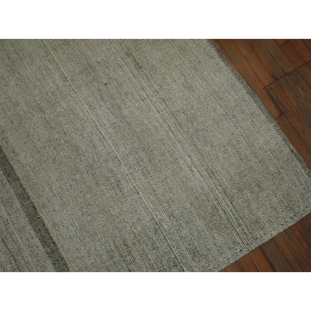 Large Gray Square Turkish Kilim, 10'9'' X 10'11'' For Sale - Image 4 of 8