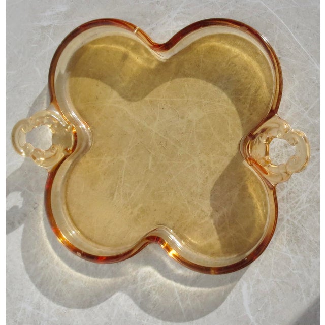 Cambridge Glass Company Amber Glass Vanity Tray Circa 30s For Sale - Image 4 of 6