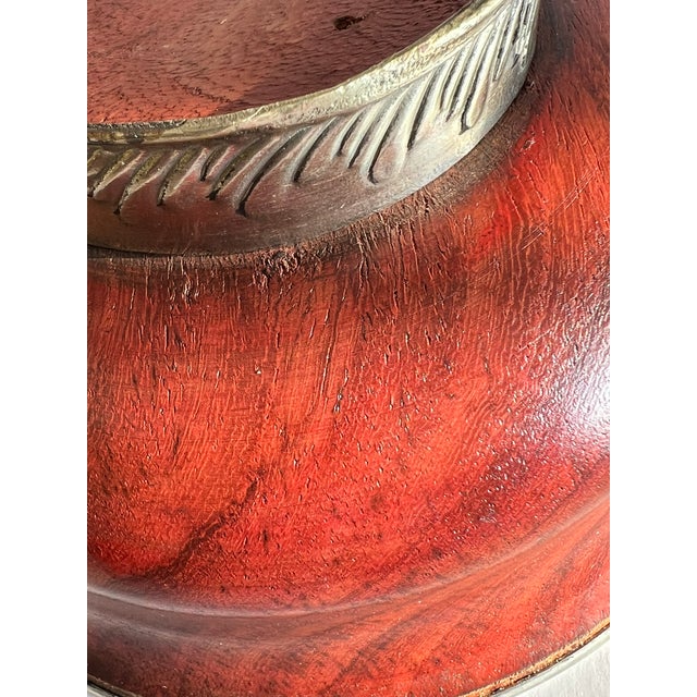 Wood Tibetan Burl Wood and Silver-Lined Libation Bowl For Sale - Image 7 of 7