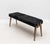 Black Upholstered Hide Bench in Black Shagreen With Bronze Patina Brass by R&y Augousti For Sale - Image 8 of 11