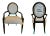 Transitional Gray and Black Caracole Custom Chit-Chat Side Chair For Sale