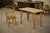 Beige Desk and Rattan Chair, 1970s, Set of 2 For Sale - Image 8 of 12