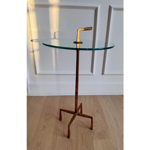 Discontinued Global Views Quad Pod Gold Leaf & Glass Accent Table For Sale In Chicago - Image 6 of 9