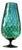 Mid-Century Modern Emerald Green Hand-Blown Art Glass Pedestal Vase, 1970s For Sale