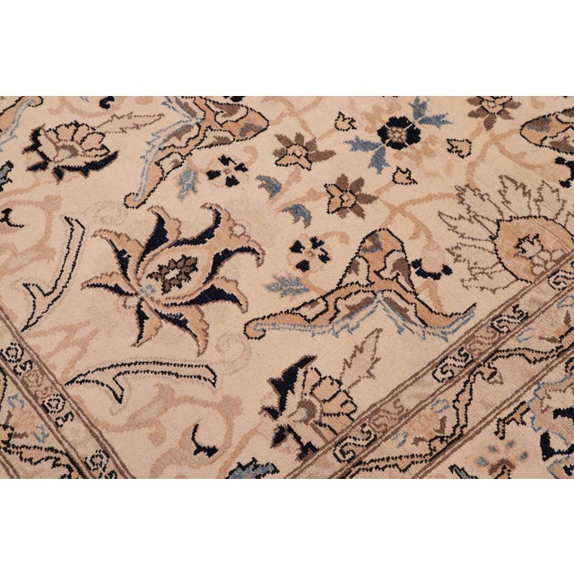 Classic Ziegler Beige Tan Hand-Knotted Wool Rug - 8'11'' X 12'5'' For Sale In New York - Image 6 of 8
