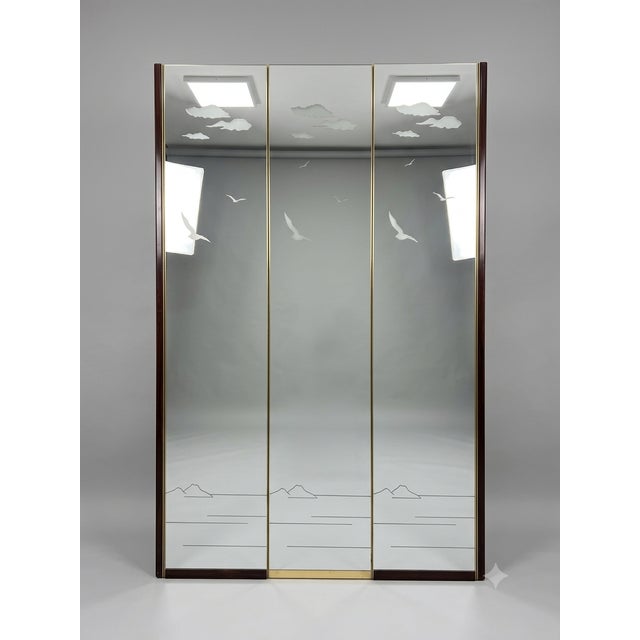 Glass Illuminated Mirrors, 1970s, Set of 3 For Sale - Image 7 of 7