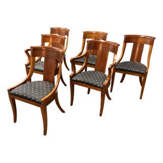 Baker Furniture Vintage Palladian Dining Chairs, Set of Six For Sale