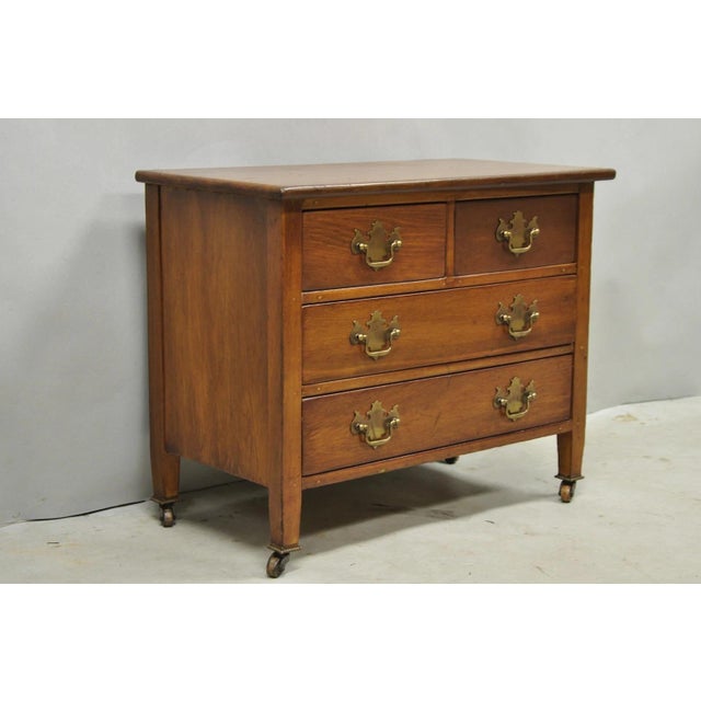 Antique Walnut Miniature Salesman Sample Small Chippendale Chest of Drawers For Sale - Image 4 of 16