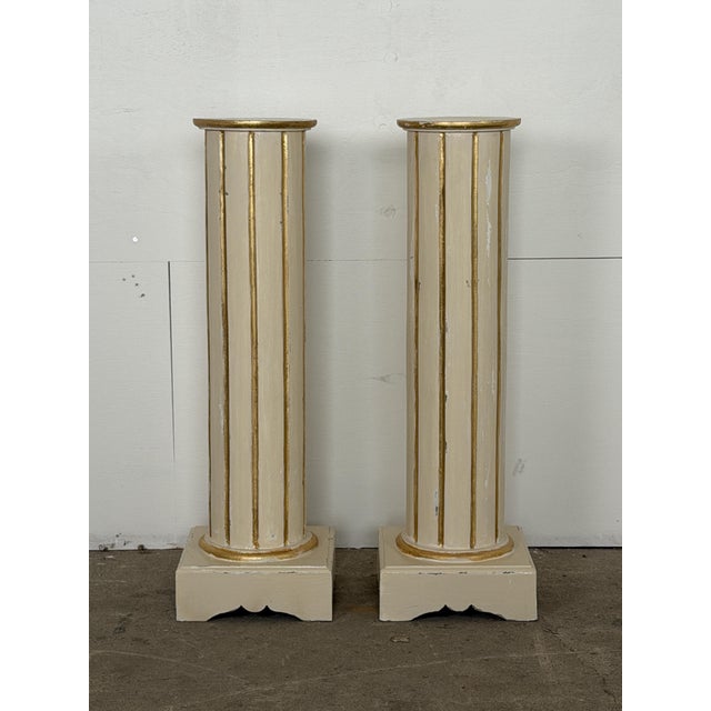 20th Century Gustavian Painted Pedestal Columns For Sale - Image 9 of 9