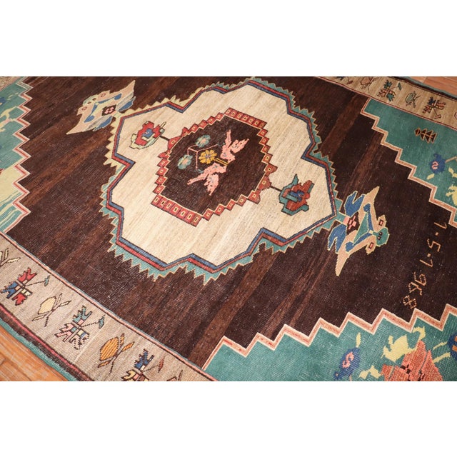 Turkish Vintage Turkish Kars Intermediate Rug - 6'9" x 9'2" For Sale - Image 3 of 7
