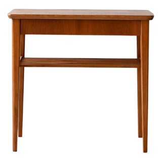 Vintage Scandinavian Teak Nightstand with Shelf, 1950s For Sale