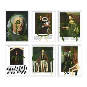 Classical Figures Prints by Virginia Chamlee in White Frames, XS, Set of 6