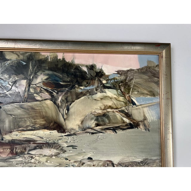 1980's Geoffrey Smith " April Cove Silence " Oil Painting, Framed For Sale - Image 10 of 13