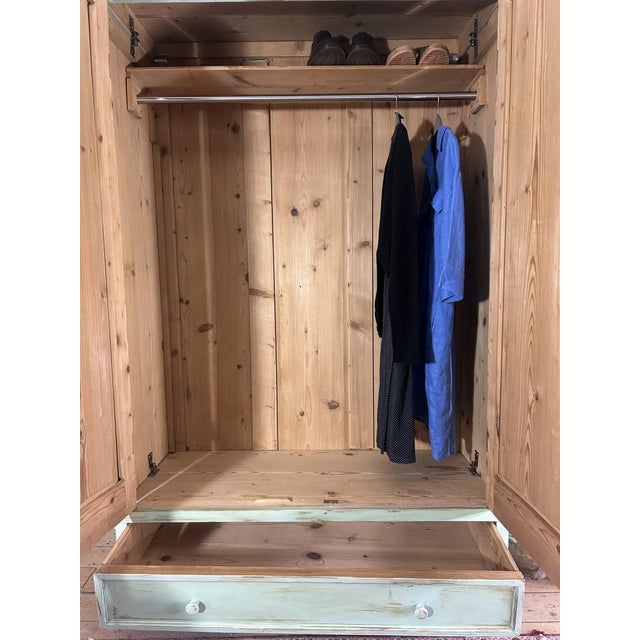 Antique Painted Wardrobe with Versailles Style Panels, 1890s For Sale - Image 6 of 14