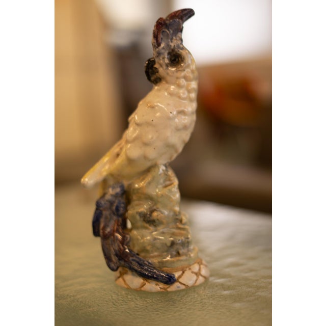 Parakeet Earthenware by Marjolaine and Luc Lanel, 1920s-1940s, in Good conditions. Designed 1920 to 1949