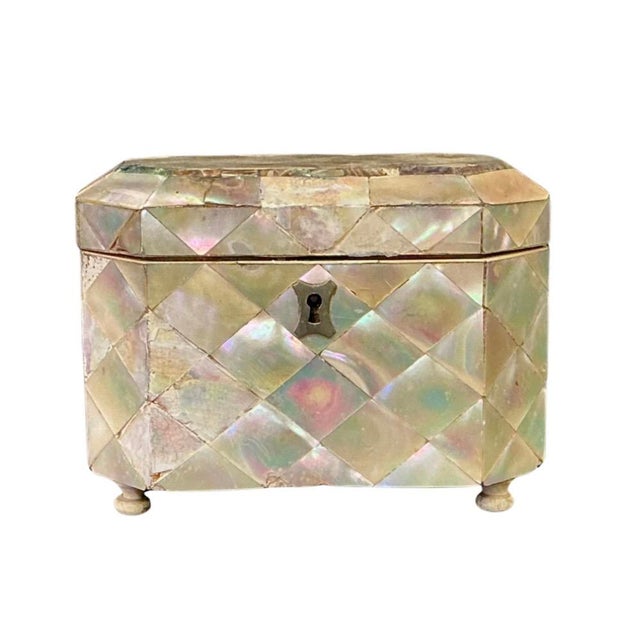 English Mother-of-Pearl Tea Caddy For Sale - Image 11 of 11