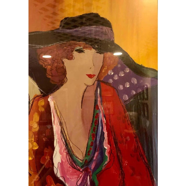 Lithograph by Patricia Govezensky of Two Woman Gilt Framed Signed For Sale - Image 9 of 13