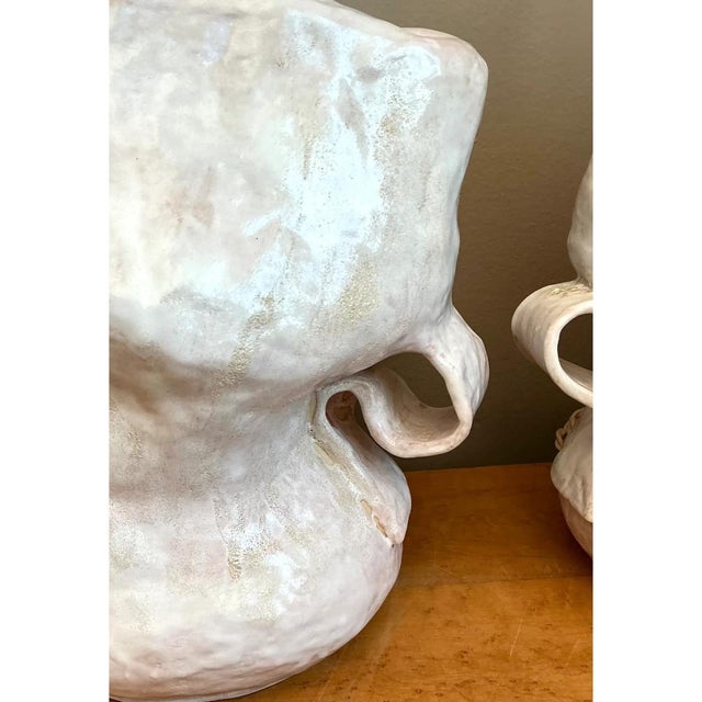 Vintage Sculptural Ceramic Table Lamps - a Pair For Sale - Image 10 of 14