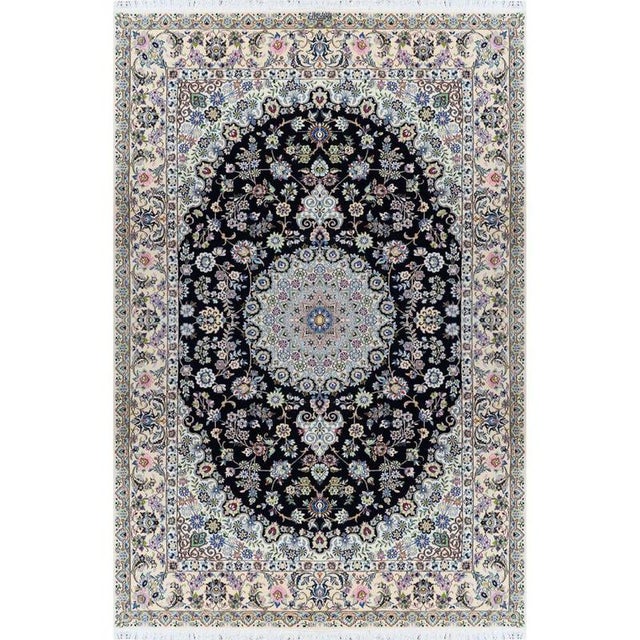 Nain Rug in Hand-Knotted Wool and Silk For Sale - Image 6 of 6