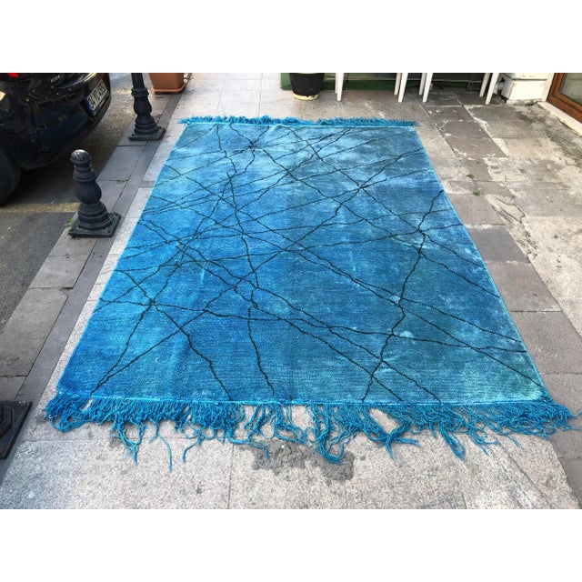 1960s Vintage Turkish Hemp Rug- 6′9″ × 9′9″ For Sale - Image 11 of 11