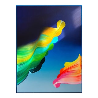 Contemporary Abstract Acrylic on Canvas "Dual Frequency" by Nikolaos Schizas For Sale