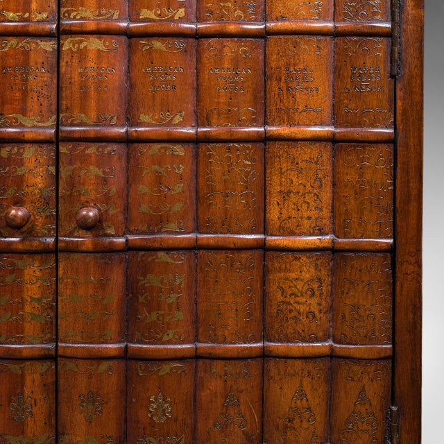 Vintage Bachelor's Writing Cabinet, English, Library Cupboard, Regency Revival For Sale - Image 11 of 12