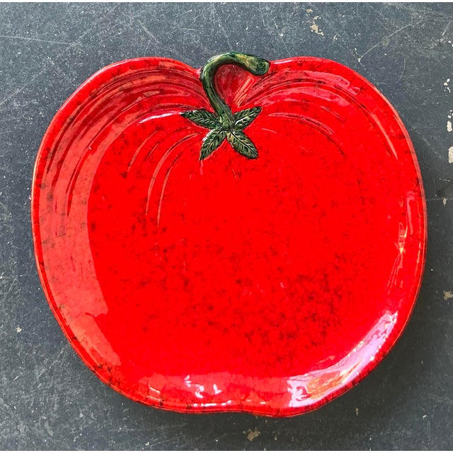 Ceramic Vintage 1960s Italian Glazed Ceramic Platter For Sale - Image 7 of 11