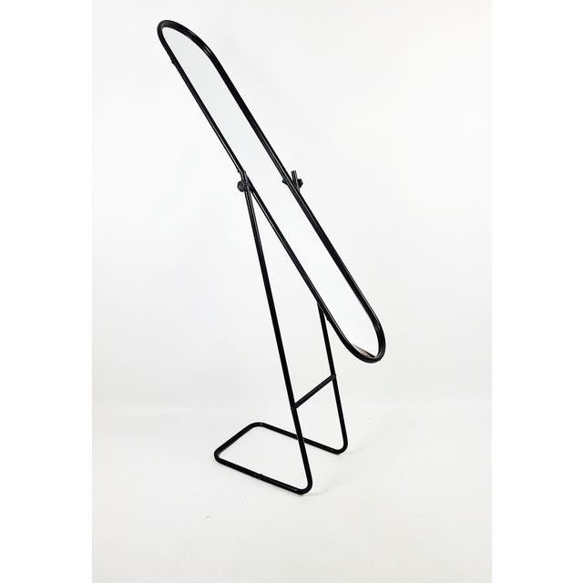 Metal Vintage Floor Mirror, 1980s For Sale - Image 7 of 14