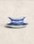 Antique English Mason Blue-and-White Transferware Gravy Boat and Stand For Sale - Image 4 of 7