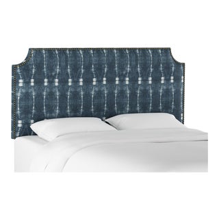 California King Madison Headboard in Bali Indigo For Sale