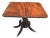 Antique Flame Mahogany, Regency-Style, Flip-Top, Rotating, Game Table, W/Hidden Drawer, Carved Pedestal, Brass Claws and Casters. C1810 to 1820 For Sale