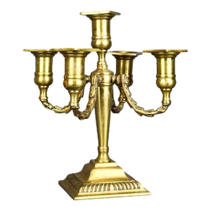 1880's English Gilt Bronze Candelabra 5 Arms