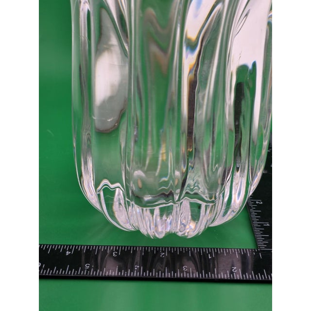 Orrefors Vintage Orrefors art glass vase. Rare Pattern 6.5 inches tall, 5 inches diameter For Sale - Image 4 of 12