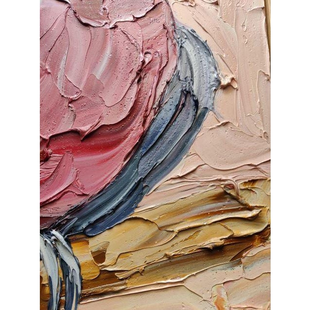 Jodie Wells Galah on Blushing Peach, 2022 Painting Oil on Canvas For Sale - Image 4 of 7