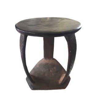 Makonde Three-Legged Stool/table Tanzania 18.5" H For Sale