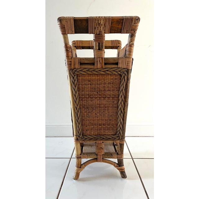 Woven Rattan Bamboo Umbrella Stand Chairish