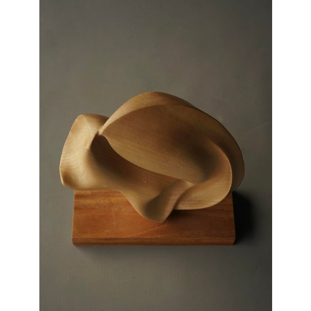 Carved Applewood Abstract Sculpture, 1980s For Sale - Image 9 of 12