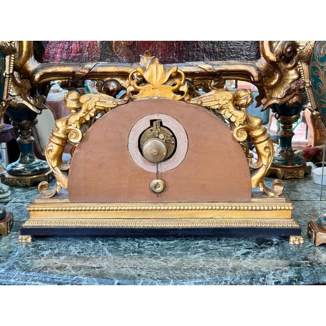 Metal Antique Louis XV Mantel Clock, 1779 For Sale - Image 7 of 9