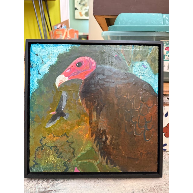 “Dead Skunk” Turkey Vulture Painting by LWren Walraven For Sale - Image 14 of 15