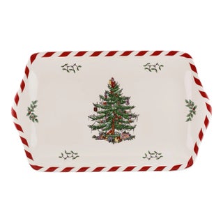 Spode Christmas Tree Peppermint Dessert Tray 12" For Sale