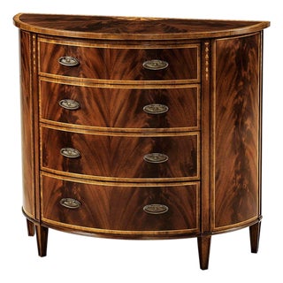 Georgian Mahogany Demilune Chest of Drawers For Sale