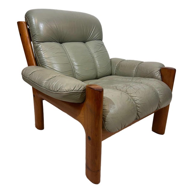 Mid-Century Leather Lounge Chair from Ekornes, 1964 For Sale