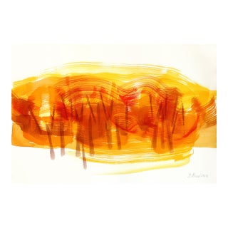 Forest 4 - Original Expressive Forest Ink Artwork on French Linen Paper For Sale