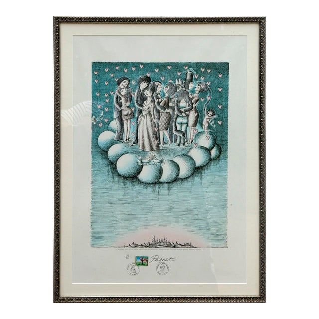 Mid 20th Century Raymond Peynet Limited Edition Framed Print For Sale